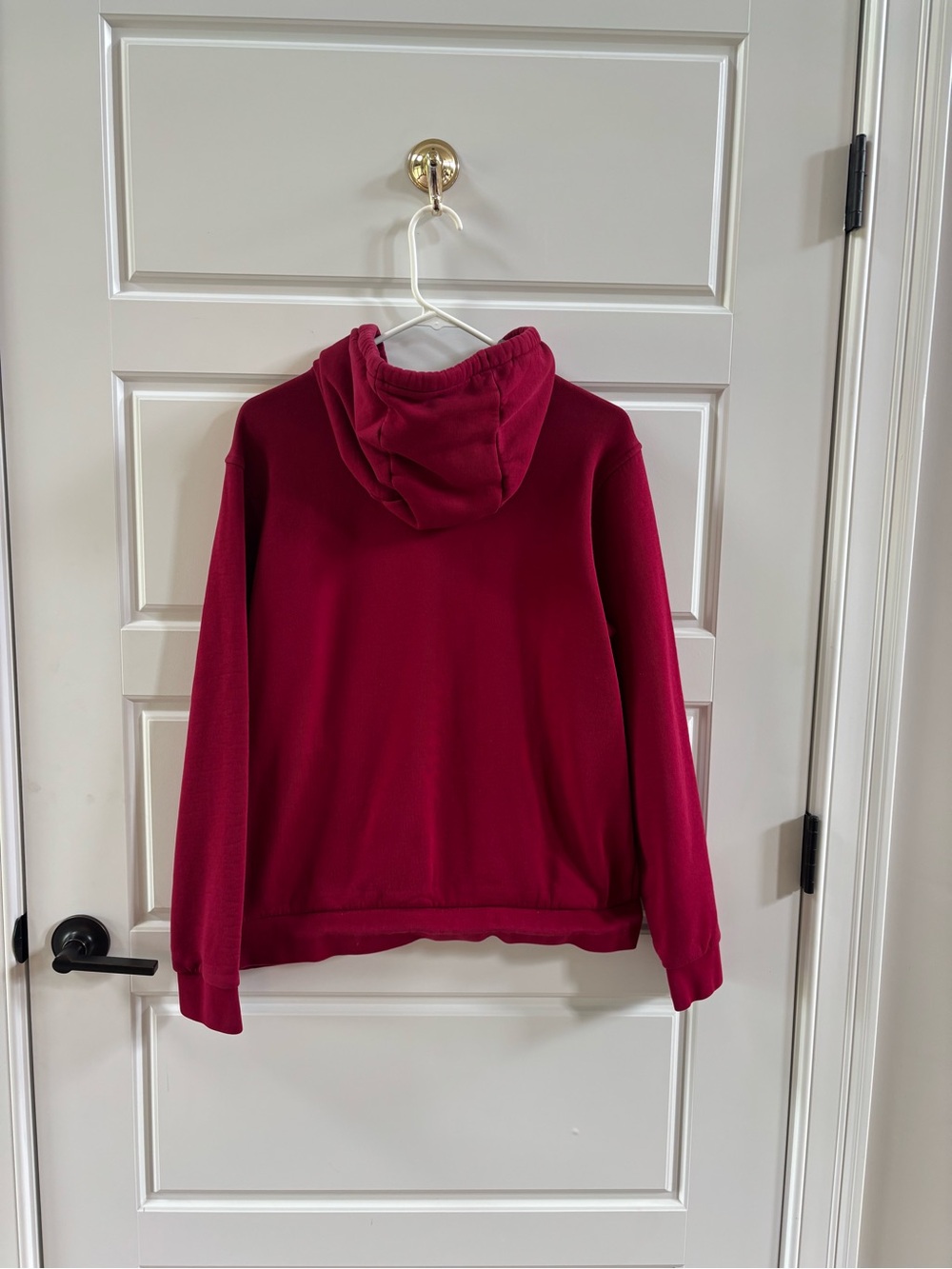 Lacoste Sport Fleece Pullover Hoodie Red Size Large Embroidered Croc Logo - Picture 2 of 12